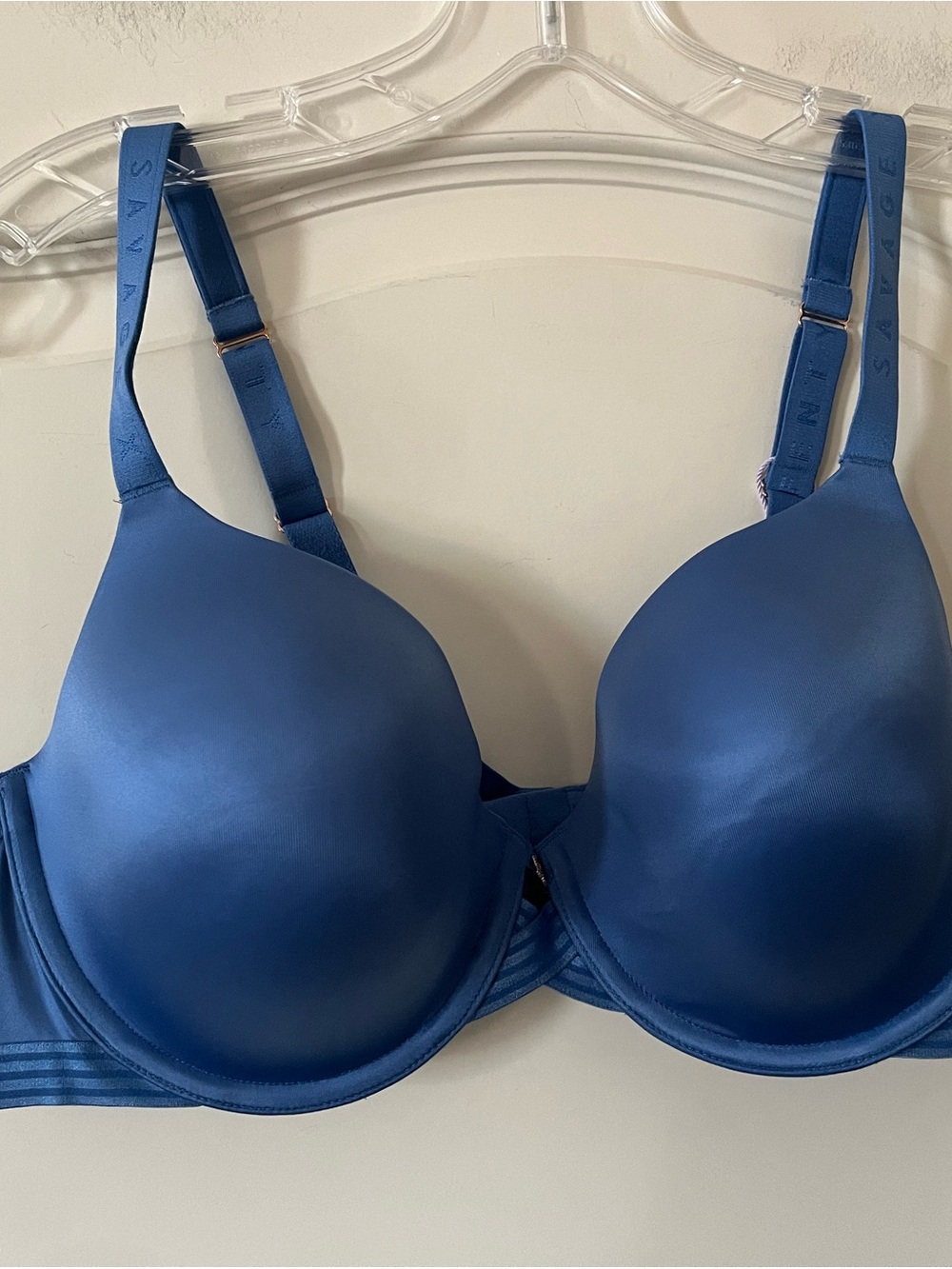 NEW! Savage X Fenty Smooth Molded Blue Underwire Bra Size 40C
